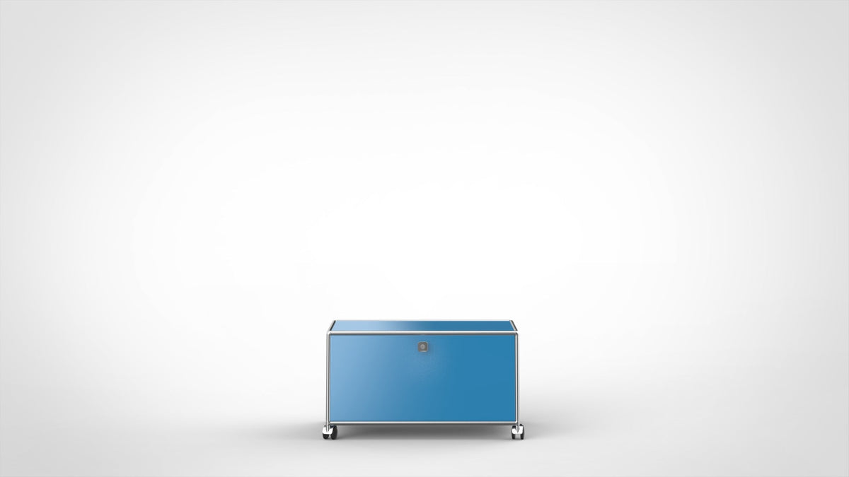 SYSTEM 01 Urban Lowboard on Castors, LINE 1902 Bluestone