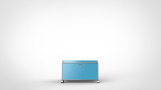 SYSTEM 01 Urban Lowboard on Castors, LINE 1902 Bluestone