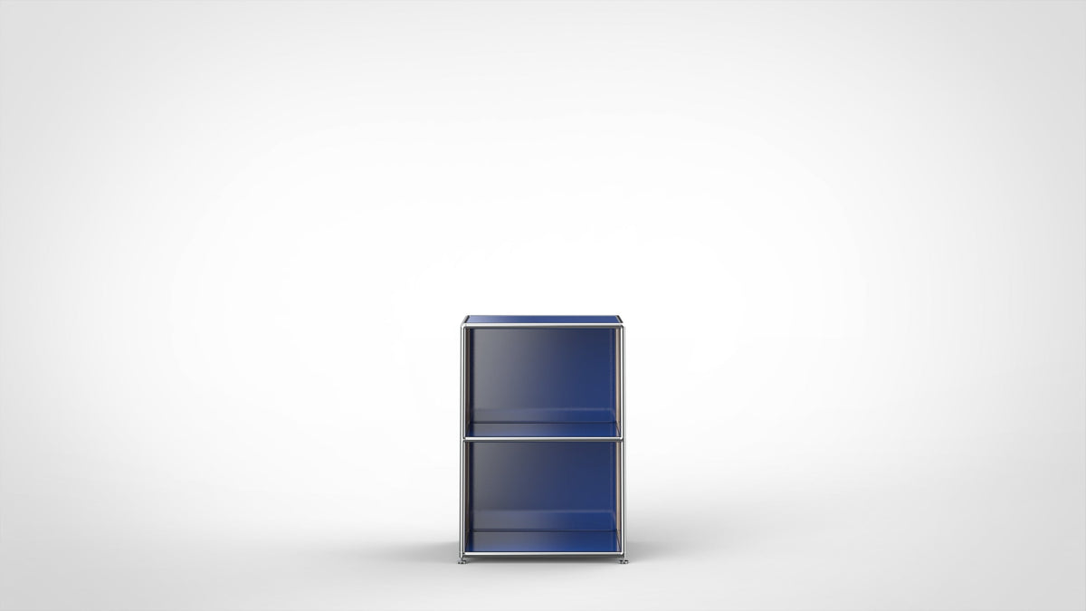 SYSTEM 01 Urban Small Bookshelf, RAL 5011 Steel Blue
