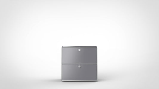 SYSTEM 01 Urban Shelf with Flap Doors, RAL 7005 Medium Grey