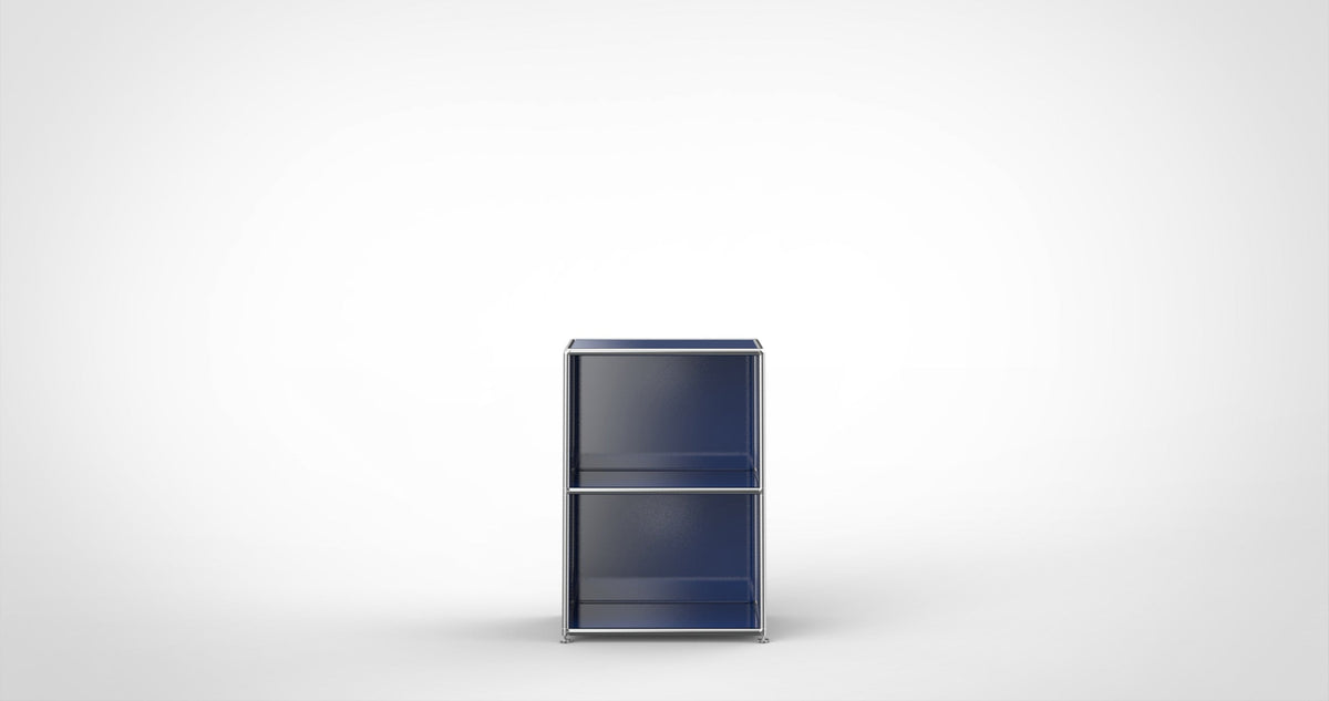 SYSTEM 01 Urban Small Bookshelf, RAL 5011 Steel Blue